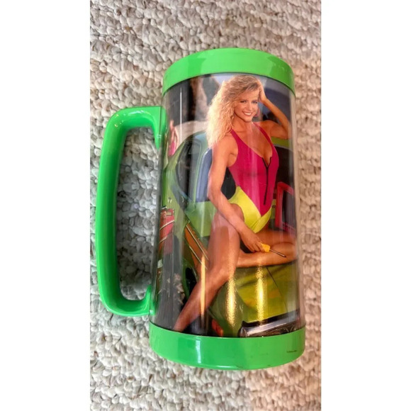 Vintage 1991 Snap On Tools Thermo Serv Mug Construction Bikini Babe Made In USA - Picture 1 of 6